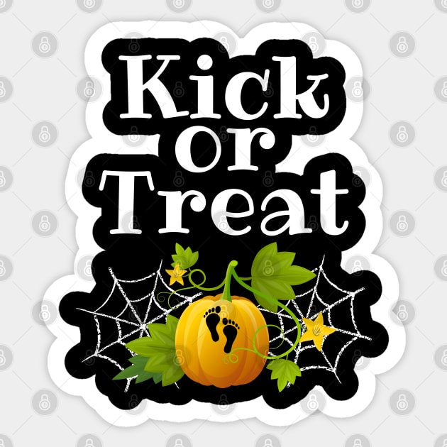 Kick or treat Halloween Pregnancy Sticker by JustBeSatisfied